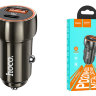 АЗУ Hoco Z46 Blue shield single port QC3.0 car charger set(Micro), синий
