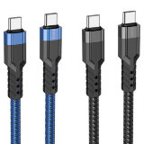 Кабель USB HOCO U110 Type-C to Type-C 60W charging data cable синий