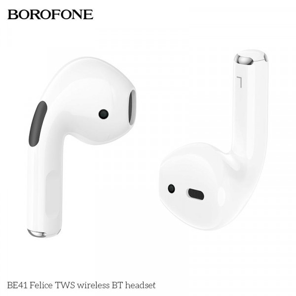 Наушники беспроводные внутриканальные BOROFONE BE41 белый