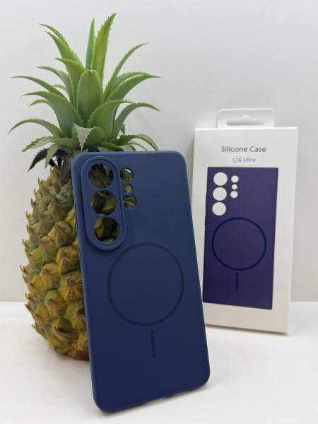 Чехол Silicon Case С MagSafe для Samsung Galaxy S26 Ultra, синий